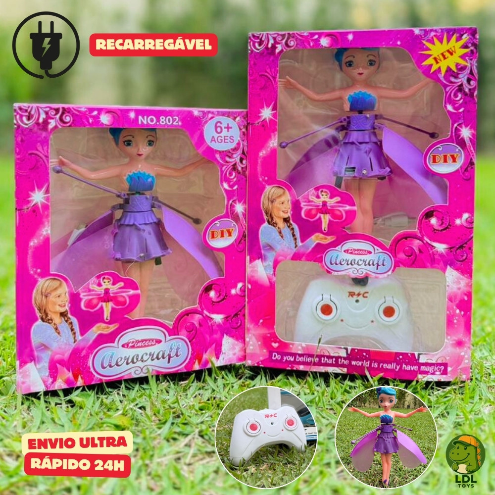 Fada Voadora Boneca Controle e Sensor Brinquedo Infantil Menina Voa De Verdade Fadinha Mágica Drone em Oferta na Shopee