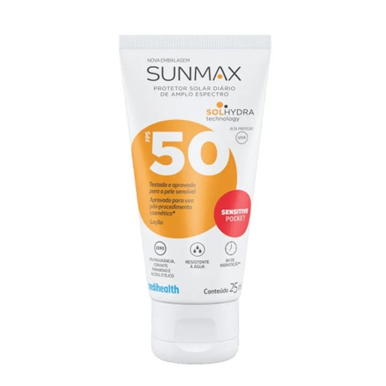 Protetor Solar Sunmax Sensitive Pocket FPS50 25ml em Oferta na Shopee