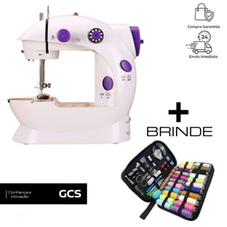 Mini Maquina Costura Portátil Elétrica com Pedal Bivolt 110v-220v + BRINDE em Oferta na Shopee