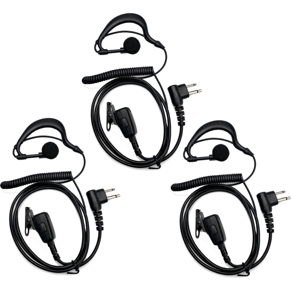Kit com 3 Fones Ptt Microfone Lapela Para Motorola EP450 DEP450 PRO3150 Rádio Comunicador