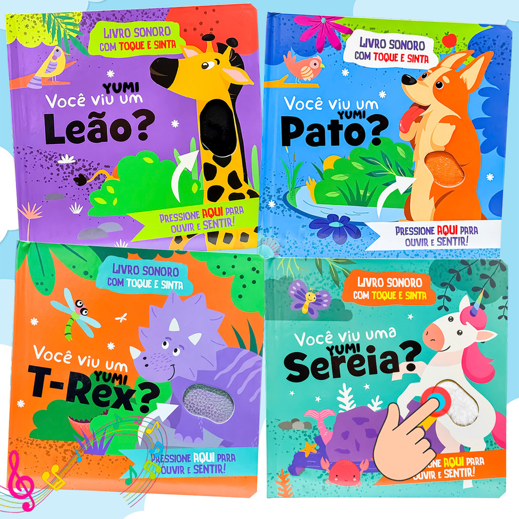 Coleção Livro Sonoro Com Toque E Sinta : Leitura Interativa Com Várias Texturas | Aprenda Nomes E Ouça Sons - Premium
