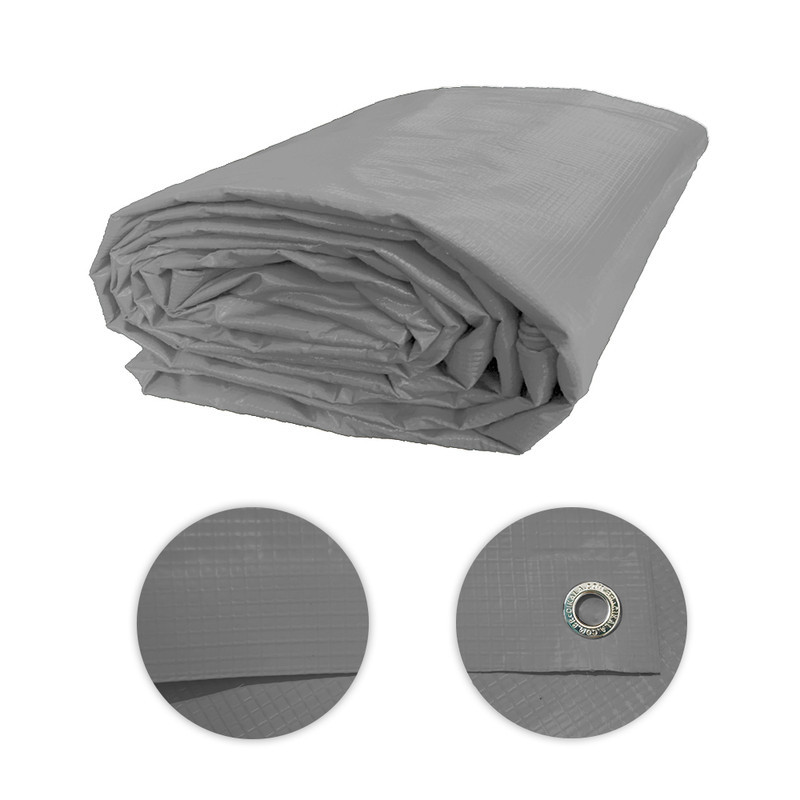 Lona Cinza TD1000 Blackout 500 Micras em PVC 6,5x2,5 Metros Para Eventos Toldos e Coberturas