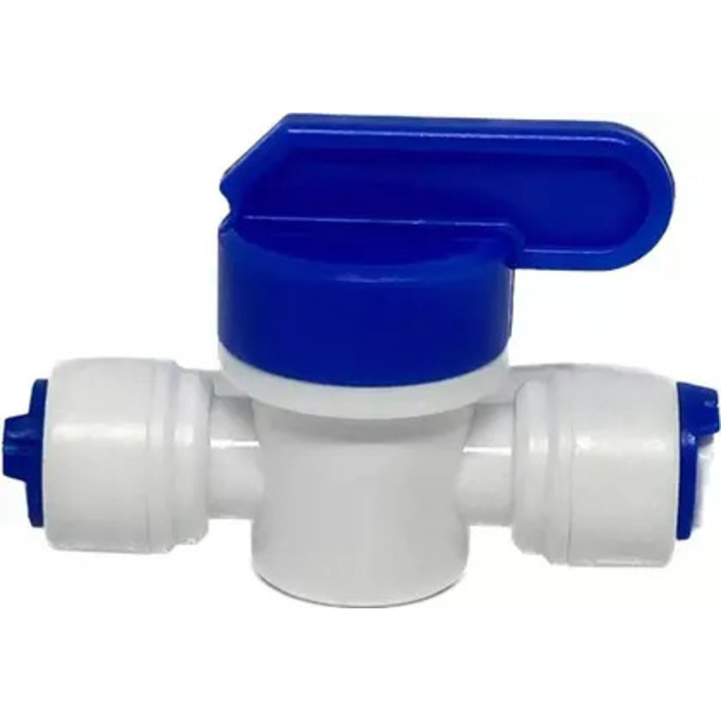 Registro em Linha 1/4 para Mangueira Purificador de Água com Engate Rápido