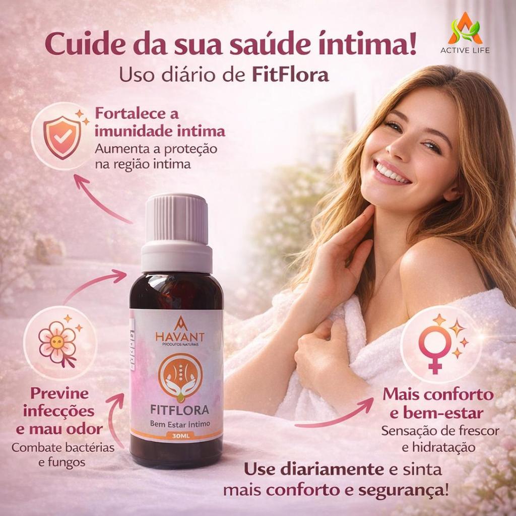 CANDIDÍASE CORRIMENTO COCEIRA  IRRITAÇÃO 100% NATURAL FITFLORA HAVANT