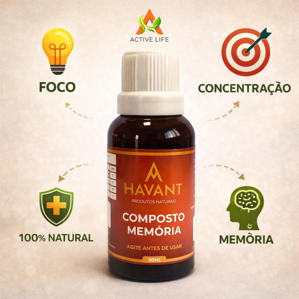 COMPOSTO MEMÓRIA 30ML 100% NATURAL HAVANT