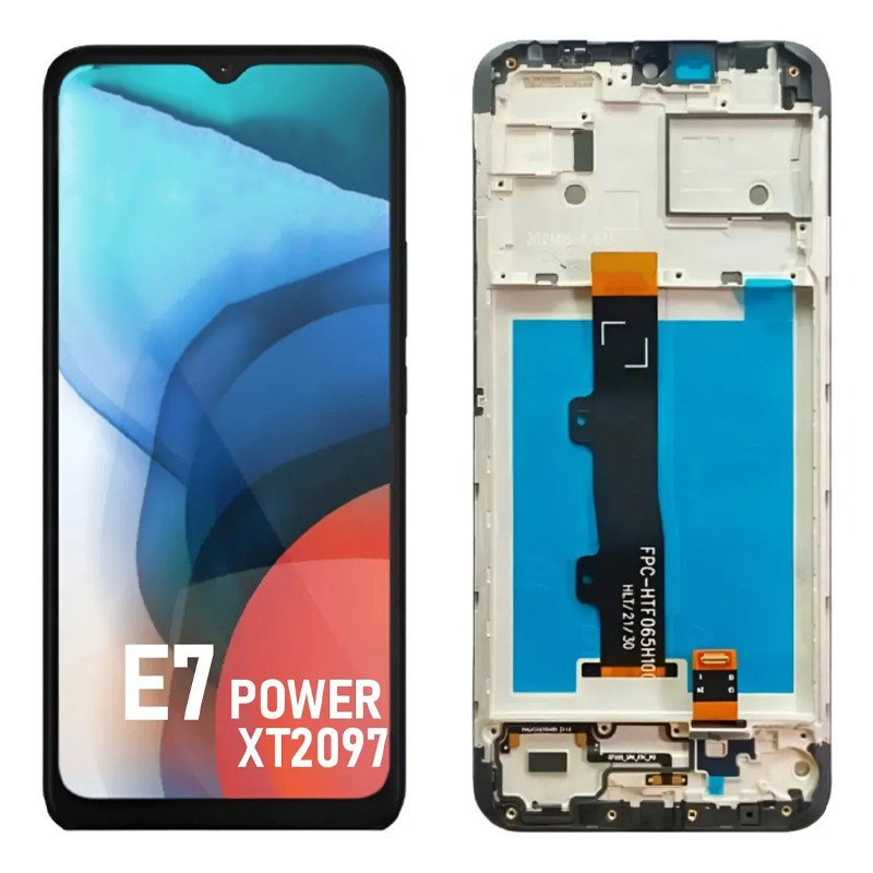 Tela Display Frontal Lcd Compatível Moto E7 Power ORG Com Aro
