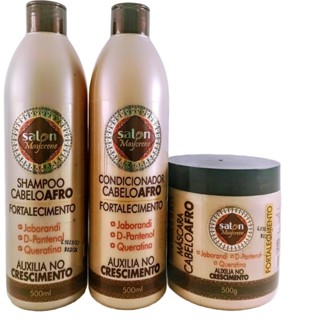 Kit Afro Hair Shampoo + Condicionador + Máscara - Maycrene Cabelos Afros em Oferta na Shopee