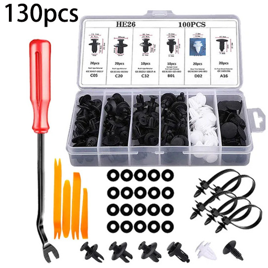 Kit 100/130 Presilhas Grampos Fixadores Carro Veiculo Parabarro Escolha a Quantidade