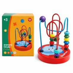 Brinquedo Educativo Aramado de Madeira Bebê Infantil Coordenação Motora