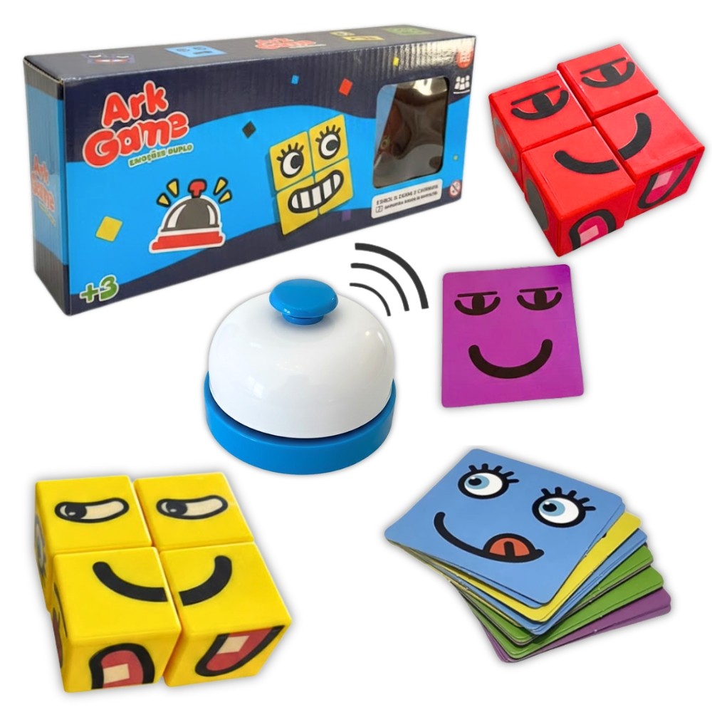 Jogo Educativo Infantil Cubo das Emoções com Campainha Brinquedo Recreativo em Oferta na Shopee