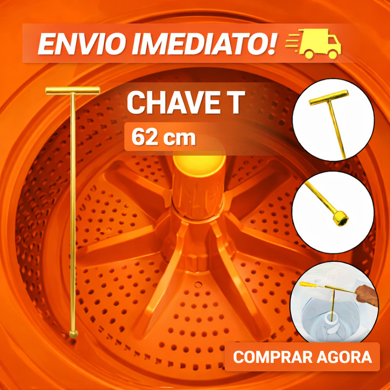 CHAVE T10mm LONGA 62cm PARA REMOÇÃO DO  PARAFUSO AGITADOR DE MAQUINA DE LAVAR