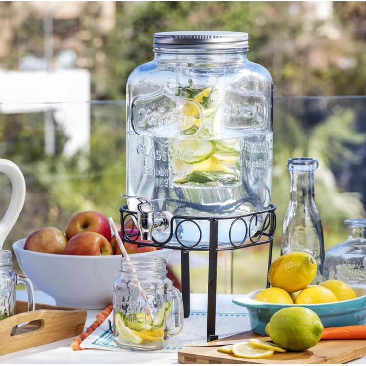 Suqueira Cristal Haus 8 Litros com Suporte da Just Home Collection