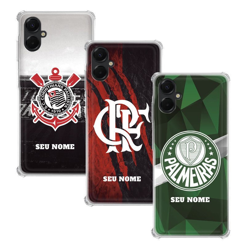 Capinha Personalizada Futebol Nacional para Samsung Galaxy A06 com nome em Oferta na Shopee