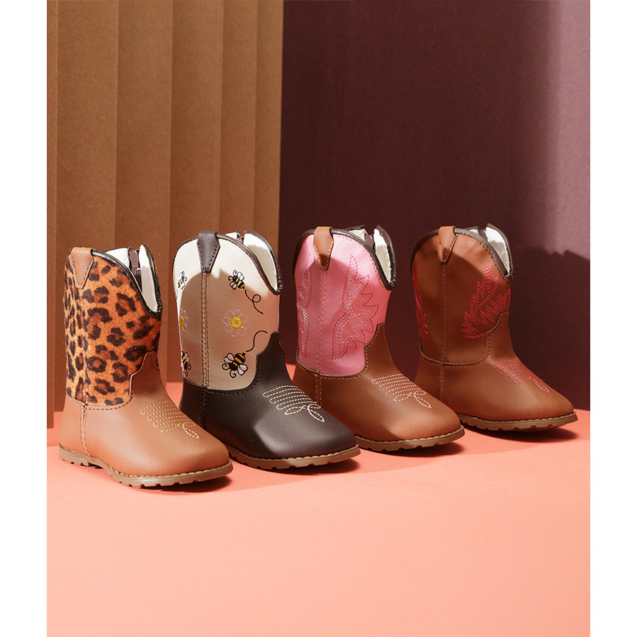 Bota Cano Alto Infantil Bebê em Couro Ecológico com Zíper Calce Fácil Primeiros Passos Farmfun em Oferta na Shopee