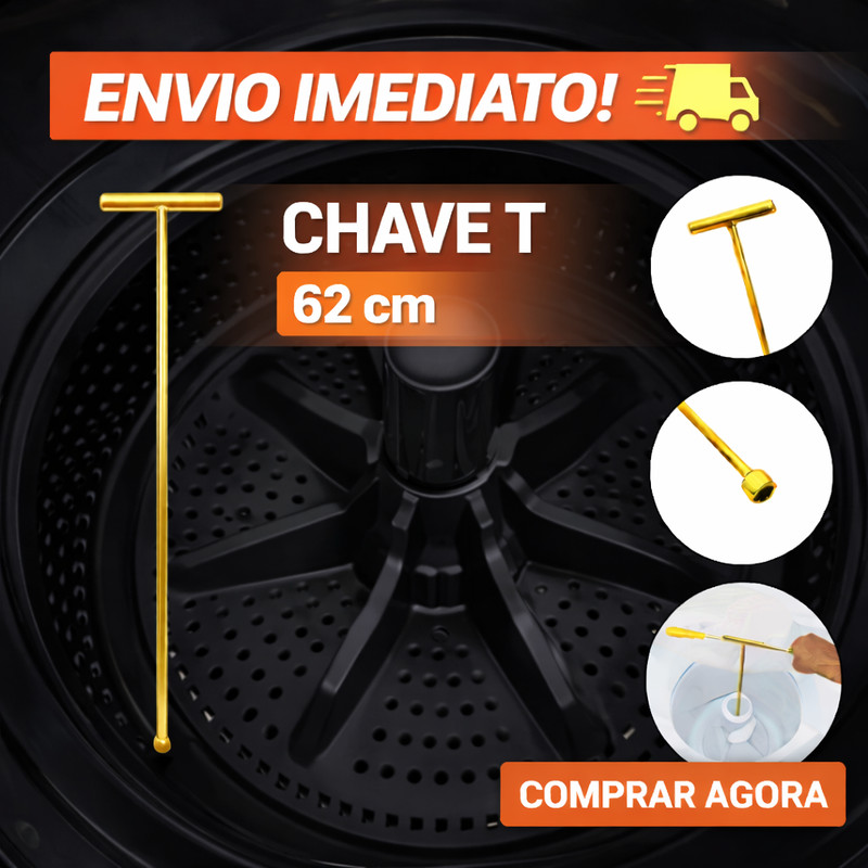 Imagem CHAVE T PARA ABRIR MAQUINA DE LAVAR 10mm LONGA 62cm
