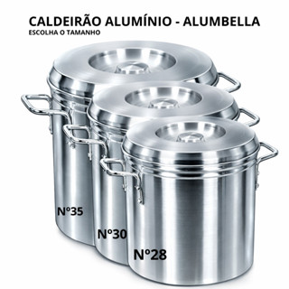 Caldeirão Alumínio Alumbella Nº28,30 ou 35 Panelão Profissional Alta Resistência em Oferta na Shopee
