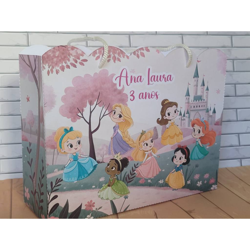 Sacolinha Surpresa Personalizada Lembrancinha Princesas Disney PEGUE E MONTE