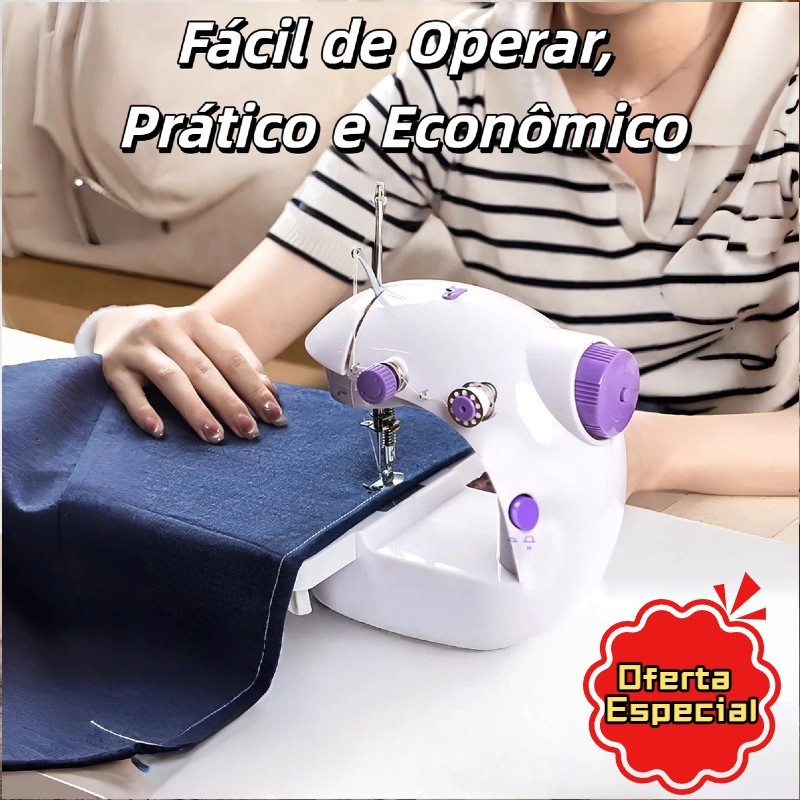 Mini Portátil Máquinas De Costura Ponto Acessível Costurar Costura Sem Fio Roupas Tecidos em Oferta na Shopee