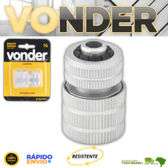 Engate Rápido Para Mangueira 1/2" Alumínio Vonder Contra Oxidação/Corrosão Oferta Resistente