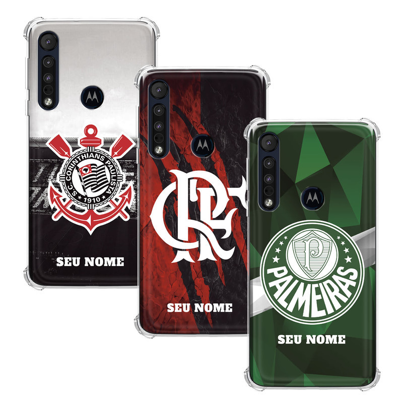 Capinha Personalizada Futebol Nacional para Motorola Moto One Macro com nome em Oferta na Shopee