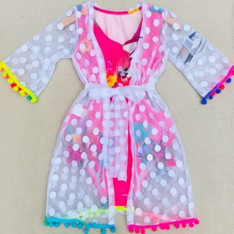 Saida De Praia Infantil Menina Praia Piscina Passeio Verao Tendencia Banho em Oferta na Shopee