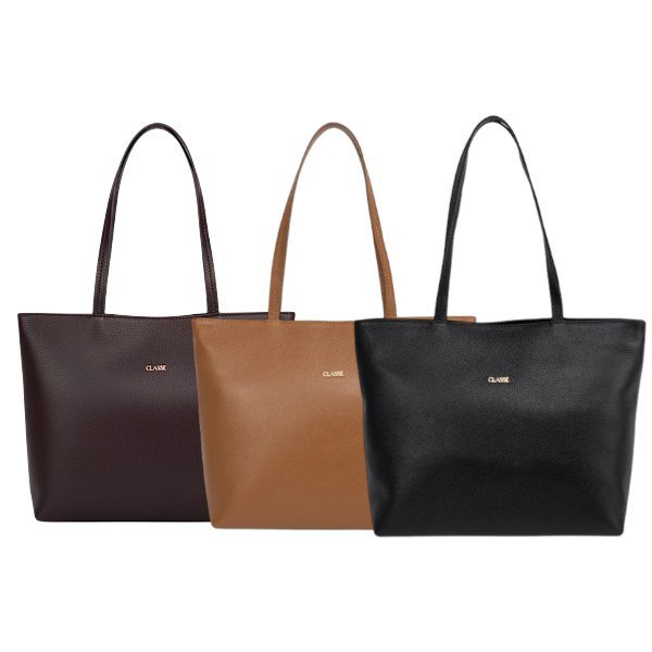 Bolsa Classe Couro Legitimo Grande Feminina Zíper Bolso Externo Ref. 3036 em Oferta na Shopee