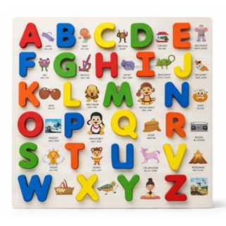 Brinquedo Alfabeto Infantil Montessori de Madeira Educativo Para Alfabetização em Oferta na Shopee