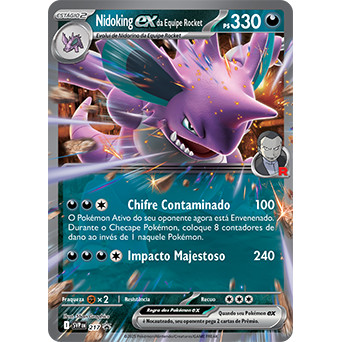 Carta Pokémon TCG  Nidoking EX da Equipe Rocket Promo (217) Escarlate e Violeta Promos