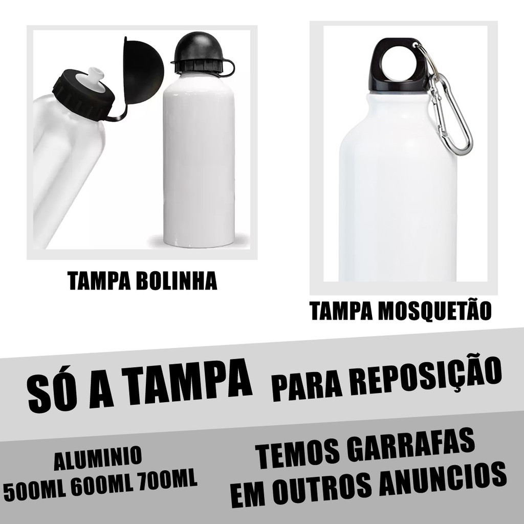 Tampa Tampinha Bico para Garrafa de Alumínio 500ml 600ml– Peça Avulsa – Não Acompanha a Garrafa