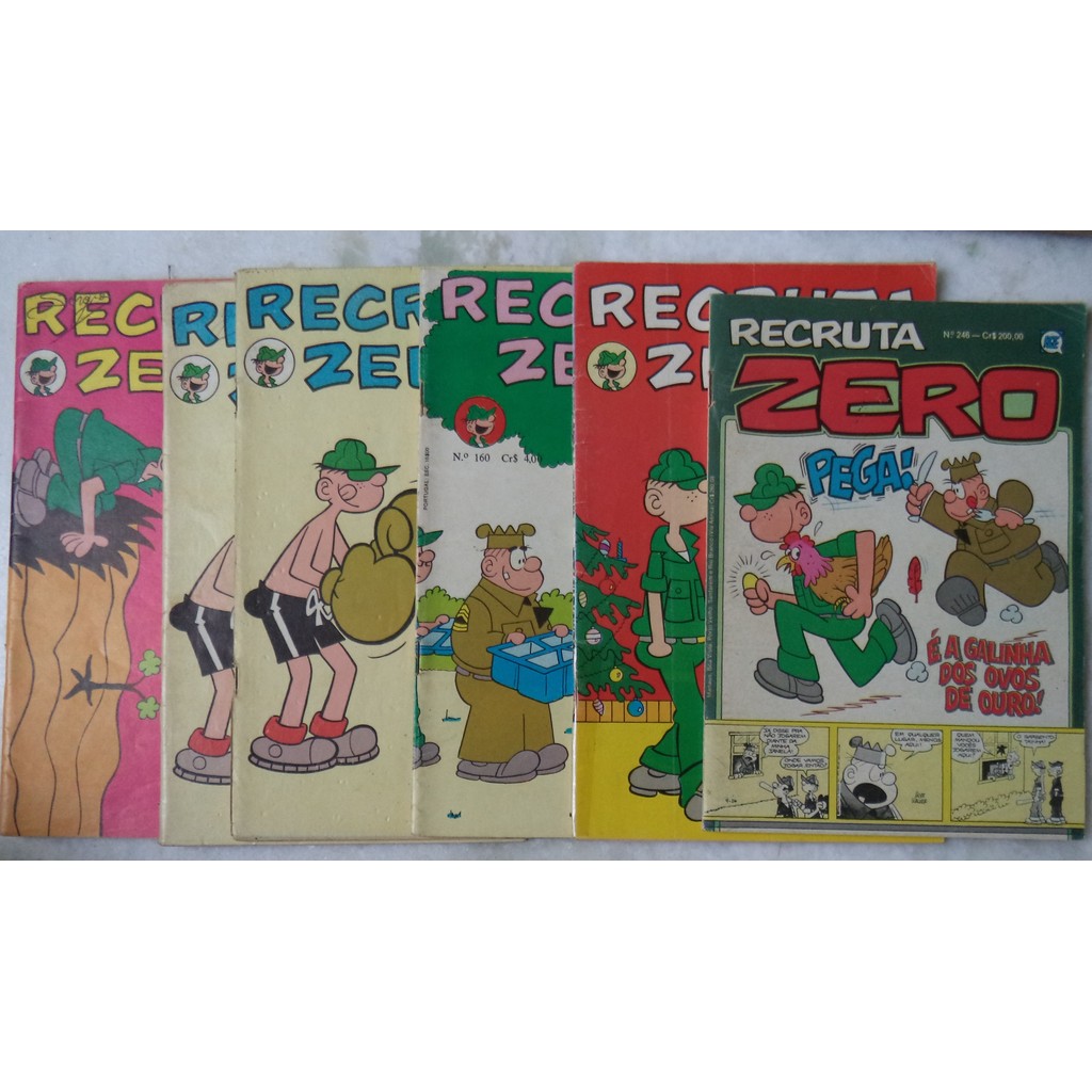 Gibis Recruta Zero Vários Números Complete sua Coleção! HQs Editora RGE