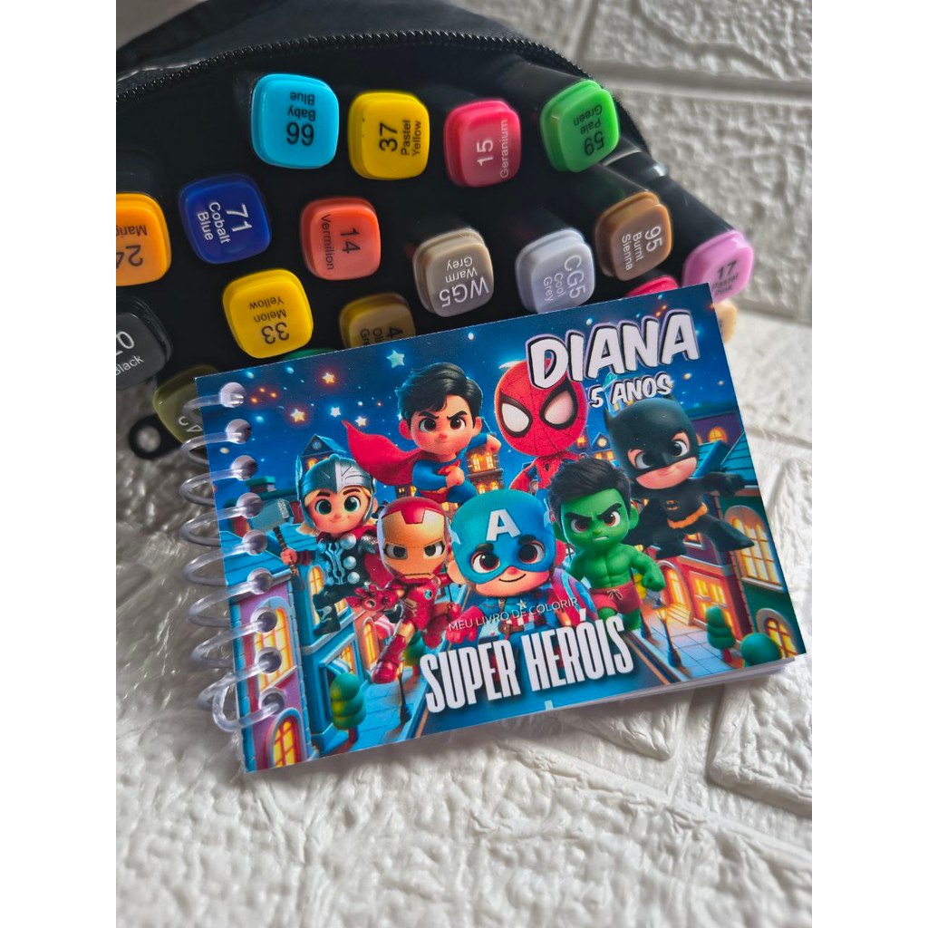 Personalizados Livro de Colorir 7x10 Lembrancinhas de Festa heróis guerreiras Aniversario Qualquer Tema