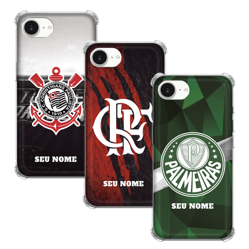 Capinha Personalizada Futebol Nacional para iPhone 16E com nome em Oferta na Shopee