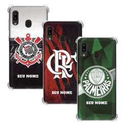 Capinha Personalizada Futebol Nacional para Samsung Galaxy A20 com nome