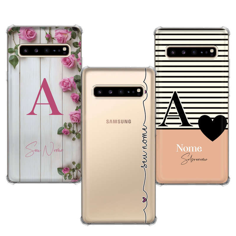 Capinha compatível com Samsung Galaxy S10 - Fontes com Nome