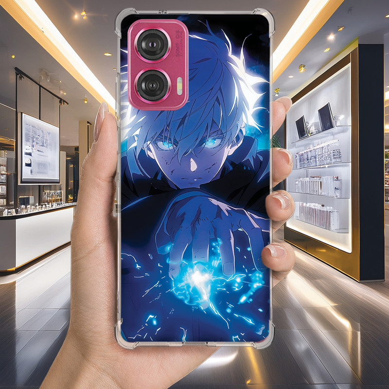 Capa Capinha MOTO G30 G20 G10 G15 G14 G13 G9 POWER PLUS PLAY G8 Anti-impacto Personalizada anime SATORU gojo (3364)
