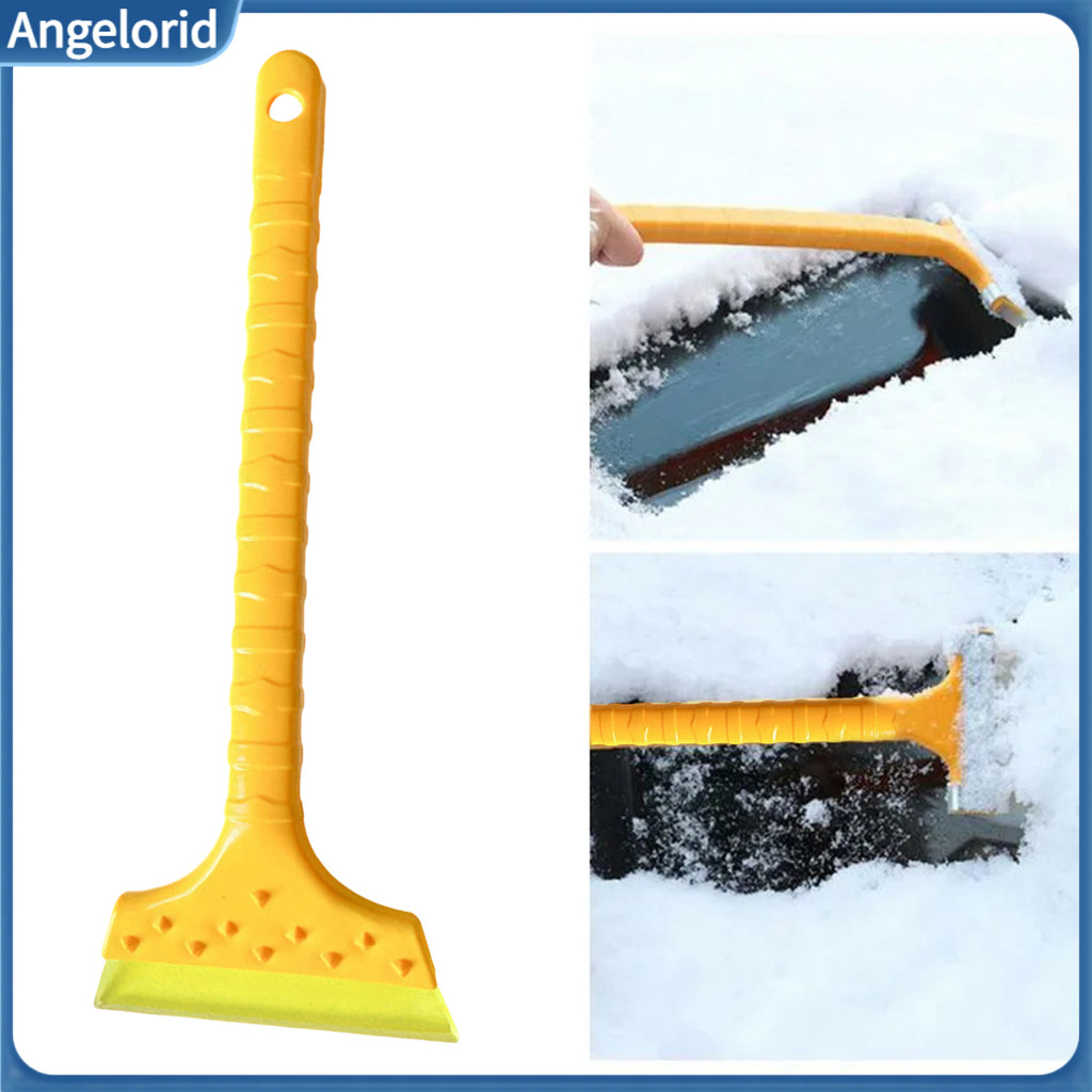 Lightweight Snow Scraper Durable Windshield Shovel Ice for Car – with Rubber Edges De-icing Grooves Thick for Easy