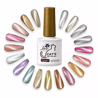Esmalte Magnético Olho de Gato, Kit Com 4/6/10 Esmaltes + 1 Imã Uv/Led Reflexive Glitter 12ml - Lirio/20899