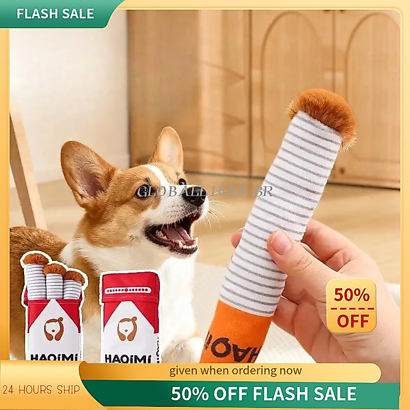 { Pronto Estoque } Brinquedo Engraçado Para Cachorro-Cigarro