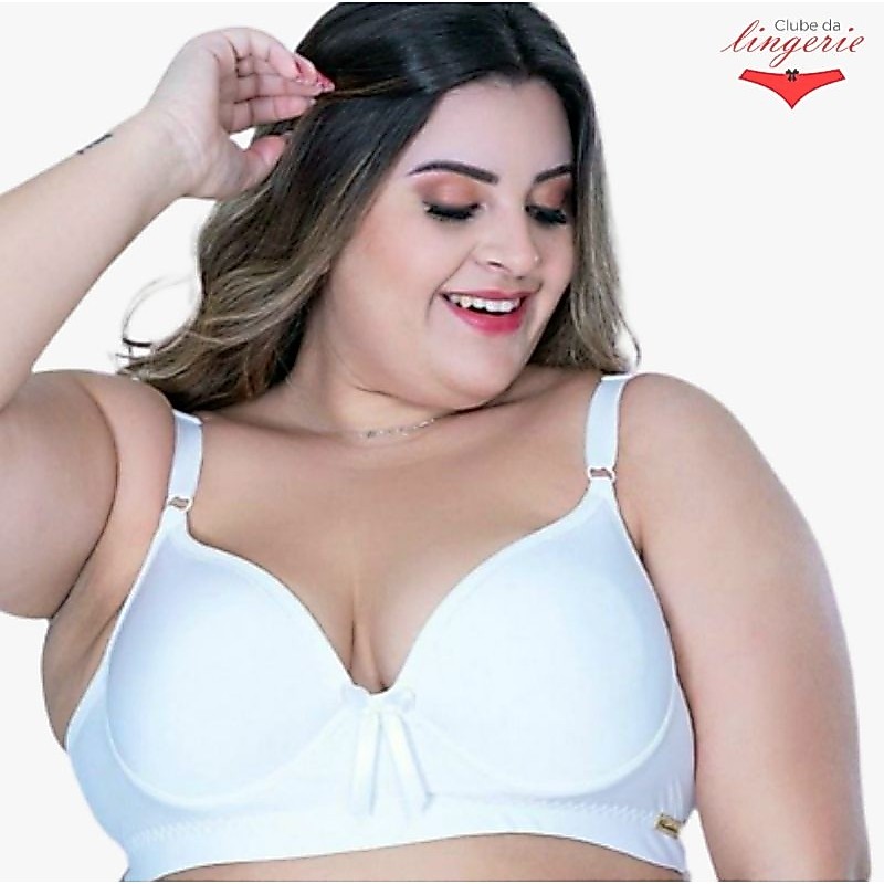 Sutiã Básico do 42 ao 54 Plus Size Em Microfibra Ref 202 Com Alças Reforçadas Com bojo E Aro