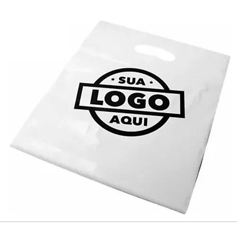 100 50 Sacola Plástica Personalizada 16x20 20x30 25x35 30x40 40x50