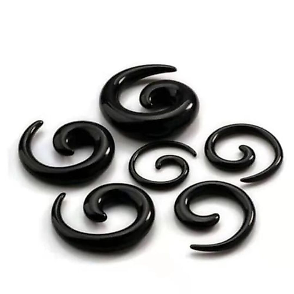 Kit 12 Alargadores Acrílico Espiral Caracol Expansor De Orelha