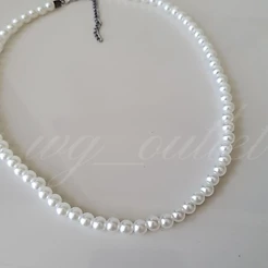 colar de Pérolas choker perola médias 6mm