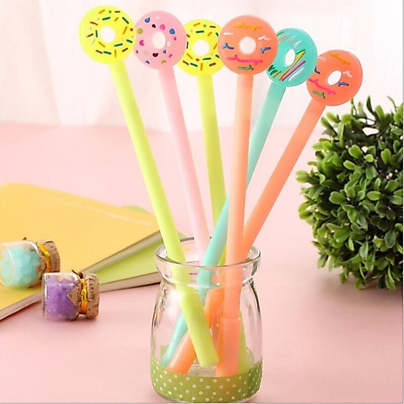 2 Pcs Caneta Gel Criativa De Donuts