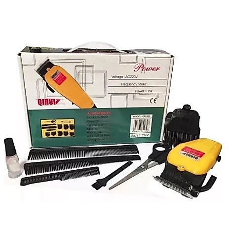 Máquina De Corta Cabelo Linha Profissional 110v/220v  Qirui QR-089 Amarela