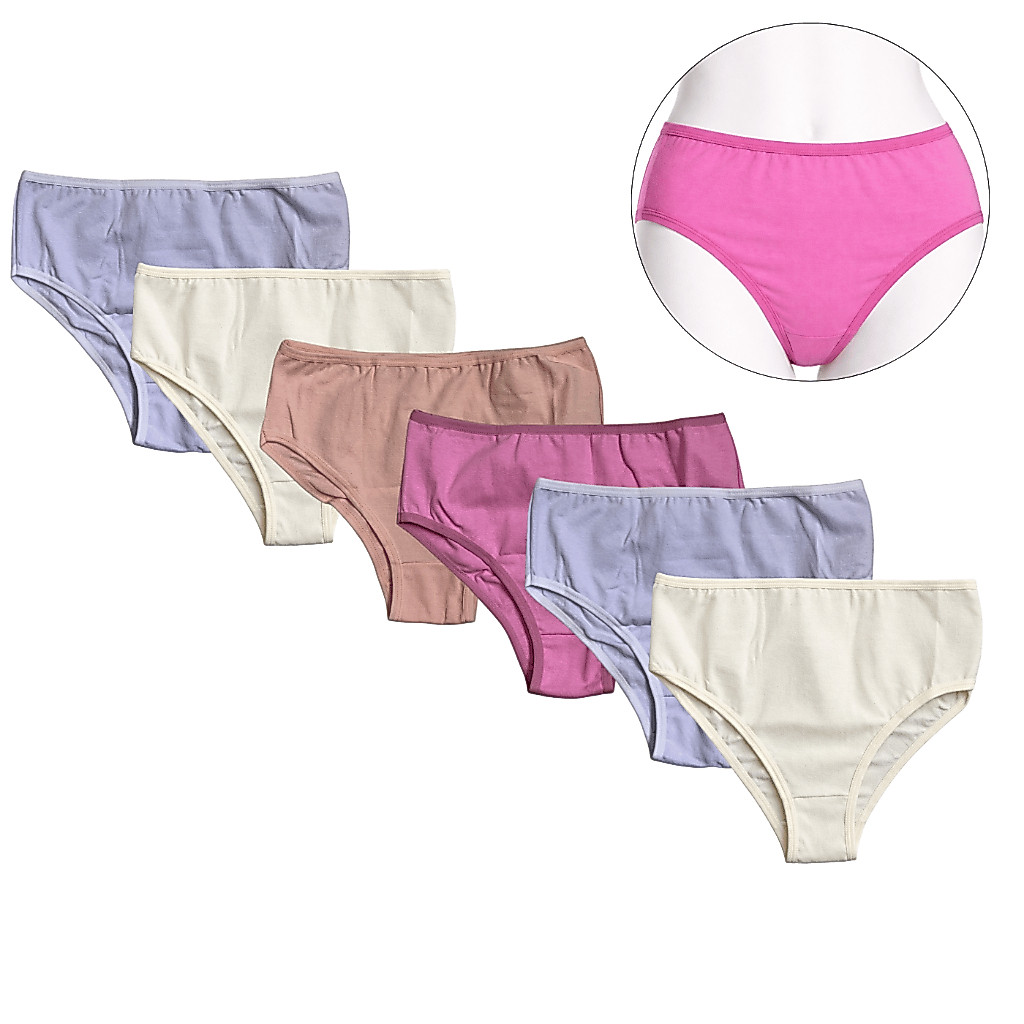 Kit 3, 6, 9 e 12 Calcinhas Kellynha Lisas Infantil Juvenil Tamanho 14 96% Algodão e 4% Elastano Confortável