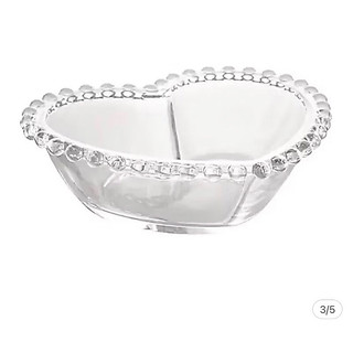 Bowl de Cristal Coração  13,5cm x 12,5cm x5cm