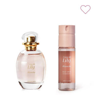 Kit L’eau de Lily Blanche Desodorante Colônia 75ml + Body Spray 100ml o Boticário