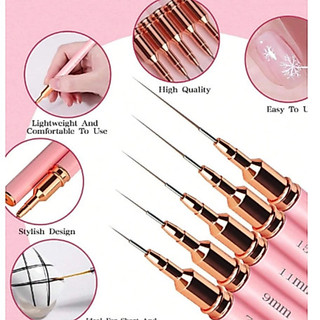 Kit Com 3/5 Conjunto de Pincéis de Linha de Arte de Unhas, Pincel Fino de Linha, Pincel d…