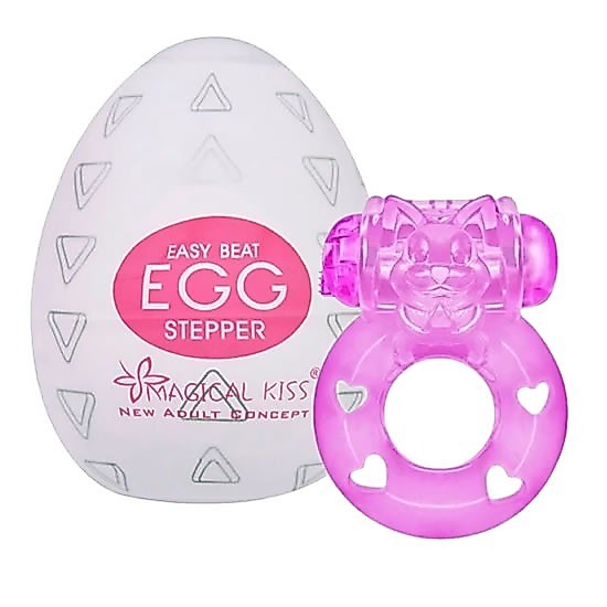 KIT VIBRA EGG: Anel Peniano c/ vibro + EGG Masculino - SEXY SHOP