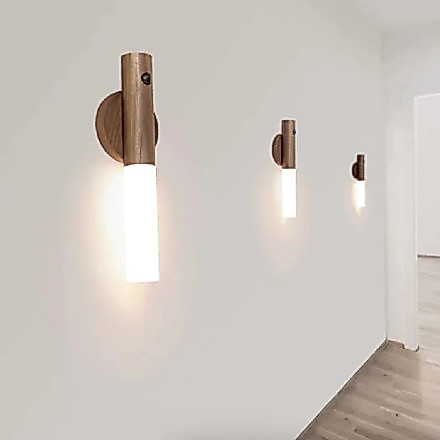 Par Luminária LED Com Sensor de Movimento Presença Lâmpada Recarregável Automático Parede Cabeceira